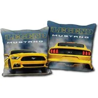 BERONAGE Dekokissen Ford Mustang Legend Kissen 40x40 cm, kuschelweich passend zur Bettwäsche, ideal für Sofa, Couch, Bett, Auto