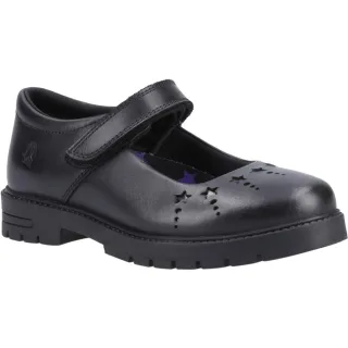 Hush Puppies Sabrina Senior Mädchenschuhe Aus Schwarzem Leder