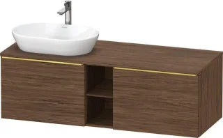 Duravit D-Neo Konsolenwaschtischunterbau wandhängend Nussbaum dunkel Matt 1400x550x459 mm - DE4950L3 DE4950L34210000