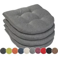 sunnypillow Stuhlkissen 4er Set Auflage 40x40 für Stühle, Bänke in Haus und Garten dick 5cm, Sitzkissen Sitzauflage Stuhlauflage Gartenkissen Esszimmerstuhl