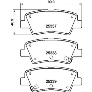 Hella Bremsbel?ge hinten Hyundai Kia 8DB355040-171
