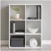 HTI-Living Standregal Standregal Weiß 6 Fächer 60 x 90 x 30 cm, Stück 1-tlg., Standregal 6 Regalfächer