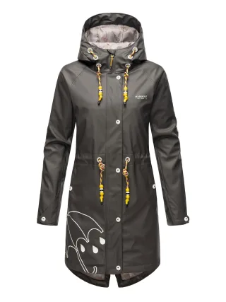 Marikoo Damen Regenjacke – Dancing Umbrella, wasserdicht mit Kapuze