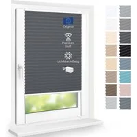 DomDeco Plissee Premium Plissee ohne Bohren, Sichtschutz, lichtdurchlässig, blickdicht, Klemmfix, Klemmfix, UV-beständig, modernes Design, stufenlos