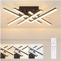 Nettlife LED Deckenleuchte Deckenlampe LED Deckenleuchte Wohnzimmer, Dimmbar mit Fernbedienung, LED fest integriert, Warmweiß, Neutralweiß, Kaltweiß, für Wohnzimmer Küche Flur Schlafzimmer