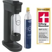 Grohe Wassersprudler Blue Fizz Wassersprudler, Advanced Starter Set, schwarz (31945K00)