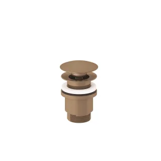 KLUDI PUSH-OPEN Ablaufgarnitur G 1 1/4 für Waschtisch mit Überlauf Brushed Bronze 10426N1-00