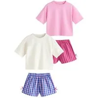 Next Pyjama Karierte Pyjamas aus Webstoff im 2er-Pack (4 tlg)