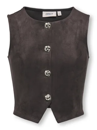 KIDS ONLY - KOGRINEA LIFE S/L BUTTON VEST SWT Bracken - Gr. - 140