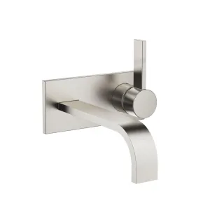 Dornbracht Waschtisch-Wand-Einhandbatterie mit Abdeckplatte MEM 36864782 Platin gebürstet 36864782-06