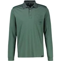 LERROS Langarm-Poloshirt mit Logo-Stickerei