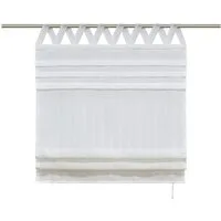 Delien Raffrollo Tilla, mit Schlaufen, halbtransparente Raffgardine V Schlaufen