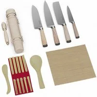 Klarstein Messer-Set Shibui Sushi (15-tlg), Sushi-Messer-Set 15 Teilig jJpanischem Gemüsemesser