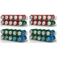 BURI Flaschenablage 4 Kühlschrank Dosen Organizer 150 bis 330ml Getränkedosen Dosenspender