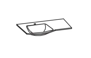 Artiqua 300 Mineralguss-Waschtisch Weiß, 300-MMWTR72-1160-40 300-MMWTR72-1160-40