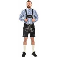 Alessandro Salvarini Trachtenlederhose ASFerdl Lederhose in Trachtenstil in kurzer Schnittform aus Echtleder