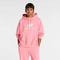 New Balance Kapuzensweatshirt Sport Essentials French Terry Logo Hoodie mit Kapuze, aus Baumwolle und Polyester