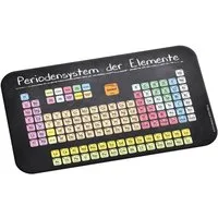 Geda Labels GmbH Frühstücksbrett Periodensystem, Melamin, (1-St), schwarz, 23,5x14,5x0,3cm, spülmaschinengeeignet
