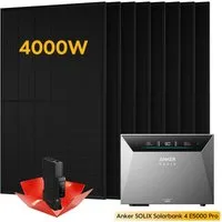 Anker Balkonkraftwerk 2000W/4000W Anker SOLIX Solarbank 4 E5000 Pro All-in-One Stromspeicher, (mit Smart Meter Gen 2, inkl. 4x/8x Sunpro 500W Solarmodule(Optional), PV Speicher mit Notstromfunktion
