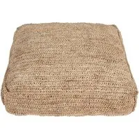 wohnfreuden Hocker Sitz-Pouf Dadu aus Naturfaser eckig 50 cm, 72865