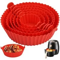 FELIXLEO Silikonform 6St Silikon Backform Airfryer Rot Einsatz Für Heißluftfritteuse., (1-tlg)