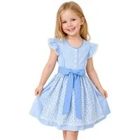 Isar-Trachten Dirndl Kinderdirndl 2tg. - KLARA - hellblau