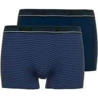 CECEBA Boxershorts CECEBA Herren Pants blau quergestreift 2er Pack (2-St)