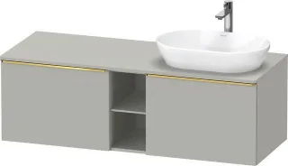 Duravit D-Neo Konsolenwaschtischunterbau wandhängend Betongrau Matt 1400x550x459 mm - DE4950R3407000 DE4950R34070000