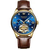 OLEVS Automatikuhr OLEVS Luxus Herrenarmbanduhr Automatik Skelett Tourbillon