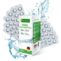 harren24 Pooltester Test-Tabletten RAPID für pH-Wert und freies Chlor 2x50 Stück, Pool, je 50 Stück DPD 1 + Phenol Red