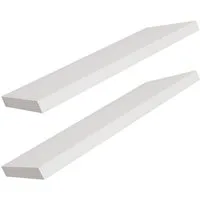 Mojawo Wandregal 2er Hochwertiges Wandboard Wandregal 100cm MDF PVC B100xH3,8xT23,5 cm