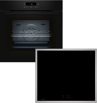 NEFF Backofen-Set "B2CCJ7AK3" mit Teleskopauszug nachrüstbar Pyrolyse-Selbstreinigung mit pyrolytischer Selbstreinigung