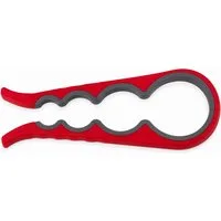 HH-Haushalt Flaschenöffner Flaschen + Dosenöffner Multifunktion 4 in 1 Rot