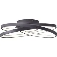 Brilliant Deckenleuchte Labyrinth, LED wechselbar, Warmweiß, Ø 39,5 cm, ineinandergreifende Kreise, Metall/Acryl