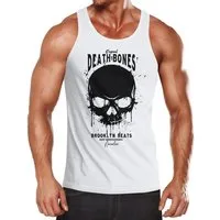 Neverless Tanktop Herren Tank-Top Skull Death and Bones Totenkopf Club Outfit Muskelshirt Muscle Shirt Neverless® mit Print