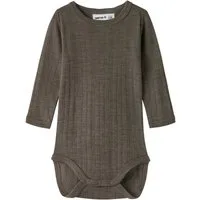 Name It Langarmbody NBMWANG WOOL NEEDLE LS BODY SOLID NOOS aus reiner Merinowolle