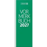 BRUNNEN Querkalender BRUNNEN Vormerkbuch Mod. 785 2027, 108×297 mm, Papier, grün