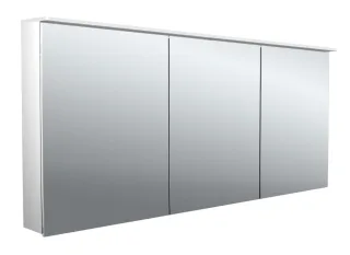emco Lichtspiegelschrank pure II Lichtsegel, Aufputz, mit Waschtischbeleuchtung, 3 Türen, 1600 mm, 9 979705407