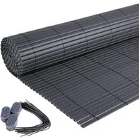 EUGAD Balkonsichtschutz (1-St) PVC Sichtschutzmatte Grau, Terrasse Gartenzaun