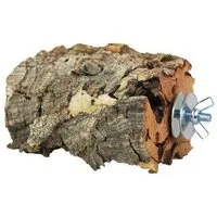 Kork-Deko.de Tier-Beschäftigungsspielzeug Pickstein für Vögel und Nager, zum Spielen und Knabbern