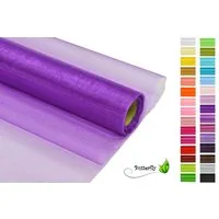 Creativery Stoff, 9m Rolle Organza 36cm CRYSTAL