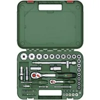 Bosch Home & Garden Steckschlüssel Handwerkzeuge 1/4″- + 1/2″-Ratschen-Set 57-tlg 1600A02Z9G