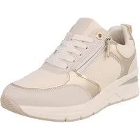 Ital-Design Modischer Sneaker mit Reißverschluss für Damen Sneaker (91261454) Keilabsatz/Wedge Sneakers Low in Beige