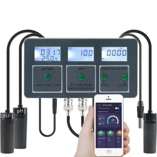 8 in 1 Tuya WiFi Smart PH Meter Data Logger Temp TDS Salinity S.G. EC ORP Water Tester Monitor Analyzer for Aquariums Po