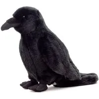 Teddys Rothenburg Kuscheltier Rabe stehend 33 cm schwarz Plüschtier Stoffrabe (Stofftier, Stoffvogel, Plüschvogel, Plüschrabe)