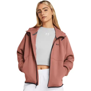 Under Armour - Hoodie mit durchgehendem Reißverschluss für Damen, Raglanärmel (Pink meliert)