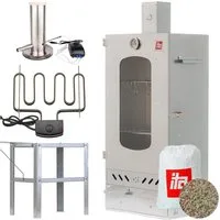 ITA Räucherofen Räucherofen 7012 - Premium Räucherschrank mit 3 Etagen, 1-St., Smoker mit Heizspirale & Räuchertisch und Rauchgenerator