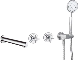 Neuesbad Serie 400 4 Loch Wannenarmatur Unterputz, Chrom NB1DEBQT018P1