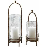 Mirabeau Windlicht Windlicht 2er Set Aquivar antikbronze/klar (2er Set, 2er Set)