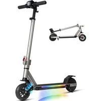 Vankel Elektro-Kinderroller E Scooter für Kinder, ab 10 Jahren, 15km, Federung, klappbar, Belastbarkeit 50 kg, 14km/h, Cityroller, EBS+Fußbremse, höhenverstellbar, Bunte Leuchten
